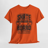 Skateboard Enthusiast Tee, Unisex Heavy Cotton Tee with Skateboard Design, Perfect for Skaters, Casual Wear, Gift for Skateboarding Lovers