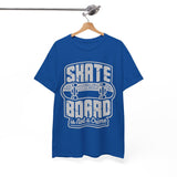 Skateboard Enthusiast Tee, Unisex Heavy Cotton Tee with Skateboard Design, Perfect for Skaters, Casual Wear, Gift for Skateboarding Lovers