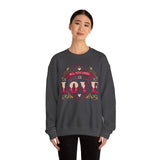 Love Typography Sweatshirt — "All You Need Is Love" Floral Crewneck