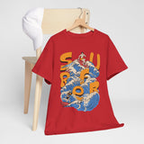 Surfer Wave Unisex Heavy Cotton Tee, Beach Vibes Shirt, Cool Gift for Surfers, Summer Style, Ocean Lover Tee, Fun Casual Wear