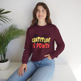 Gratitude Is Power Sweatshirt — Inspirational Graphic Crewneck