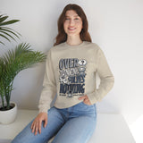 Crewneck Sweatshirt – "Overthinking Solves Nothing" Graphic Pullover