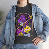 Cosmic Wizard Tee, Celestial Art Shirt, Unisex Heavy Cotton Tee, Astrology Gift, Space Design Apparel, Unique Graphic T-Shirt
