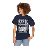 Skateboard Enthusiast Tee, Unisex Heavy Cotton Tee with Skateboard Design, Perfect for Skaters, Casual Wear, Gift for Skateboarding Lovers