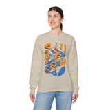 Surf-Inspired Unisex Crewneck Sweatshirt, Cozy Beachwear, Casual Ocean Vibe, Perfect for Surfing Lovers, Gift for Ocean Enthusiasts