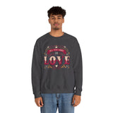 Love Typography Sweatshirt — "All You Need Is Love" Floral Crewneck