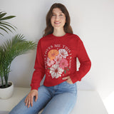 Christian Floral Crewneck Sweatshirt — “Jesus Loves Me This I Know”