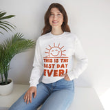 Positive Vibes Crewneck Sweatshirt - Perfect for Celebrations, Everyday Wear, Gift Ideas, Fun Mood Apparel, Unisex Casual Style