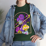 Cosmic Wizard Tee, Celestial Art Shirt, Unisex Heavy Cotton Tee, Astrology Gift, Space Design Apparel, Unique Graphic T-Shirt