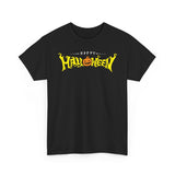 Happy Halloween Unisex Heavy Cotton Tee, Spooky Shirt, Fall Fashion, Pumpkin Tee, Halloween Costume, Gift for Halloween Lovers