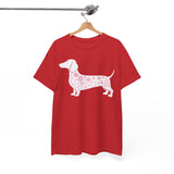 Dachshund Floral Silhouette Tee