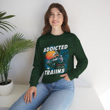 Addicted to Trains Sweatshirt – Vintage Steam Locomotive Crewneck