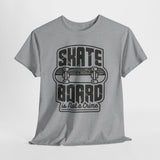Skateboard Enthusiast Tee, Unisex Heavy Cotton Tee with Skateboard Design, Perfect for Skaters, Casual Wear, Gift for Skateboarding Lovers