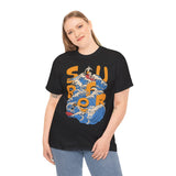 Surfer Wave Unisex Heavy Cotton Tee, Beach Vibes Shirt, Cool Gift for Surfers, Summer Style, Ocean Lover Tee, Fun Casual Wear