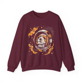 Astronaut Dog Crewneck Sweatshirt — Space Pup Helmet Graphic