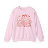 Comforting Crewneck Sweatshirt - It's Okay to Feel, Unisex, Self-Care Gift, Cozy Fashion, Spring Essentials