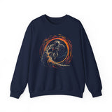 Astronaut Surfing Crewneck Sweatshirt — Space Skateboarder Cosmic Wave Design