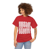 Hustle and Believe Tee - Motivational Unisex Cotton T-Shirt, Gift for Entrepreneurs, Inspirational Apparel, Everyday Wear, Fitness Top
