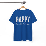 Happy Holidays Tee — Minimal Holiday Greeting T-Shirt