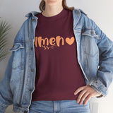 Amen Heart T‑Shirt — Faith Graphic Tee with Script "Amen" and Heart