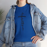 Faith Cross Vertical Script T-Shirt