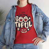 Boo-tiful Halloween Tee | Unisex Cotton Shirt for Fall Festivities, Party Wear, Trick or Treat, Cozy Casual Style, Halloween Gift