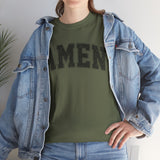 Amen Graphic Tee — Vintage Black Text Christian T‑Shirt