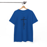 Faith Cross Vertical Script T-Shirt