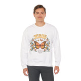 Butterfly Jesus Sweatshirt - Cozy Biblical Crewneck, Faith-Inspired Gift, Spiritual Apparel, Religious Fashion, Perfect for Everyday Use