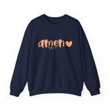 Amen Heart Crewneck Sweatshirt — Faith-Inspired Cozy Pullover