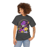 Cosmic Wizard Tee, Celestial Art Shirt, Unisex Heavy Cotton Tee, Astrology Gift, Space Design Apparel, Unique Graphic T-Shirt