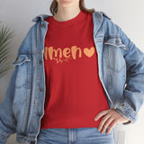 Amen Heart T‑Shirt — Faith Graphic Tee with Script "Amen" and Heart