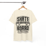Skateboard Enthusiast Tee, Unisex Heavy Cotton Tee with Skateboard Design, Perfect for Skaters, Casual Wear, Gift for Skateboarding Lovers