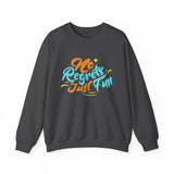 Crewneck Sweatshirt — "No Regrets Just Fun" Retro Graphic
