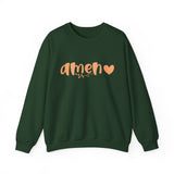 Amen Heart Crewneck Sweatshirt — Faith-Inspired Cozy Pullover
