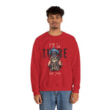 Crewneck Sweatshirt — "I'll Be There For You" Skeleton Cowboy Graphic