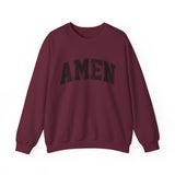 Amen Crewneck Sweatshirt — Vintage Distressed Faith Pullover