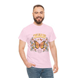Bohemian Jesus Tee, Vintage Butterfly T-Shirt, Spiritual Apparel, Faith-based Graphic Tee, Unisex Heavy Cotton Shirt