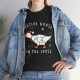 Festive Goose on the Loose Christmas Tee