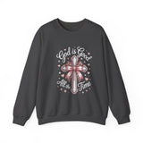 God Is Good All the Time Cross Sweatshirt — Christian Faith Crewneck