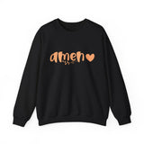 Amen Heart Crewneck Sweatshirt — Faith-Inspired Cozy Pullover