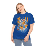 Surfer Wave Unisex Heavy Cotton Tee, Beach Vibes Shirt, Cool Gift for Surfers, Summer Style, Ocean Lover Tee, Fun Casual Wear