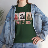 True Story Christmas Tee - Nativity & Festive Trees Holiday T-Shirt