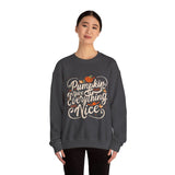 Cozy Pumpkin Sweatshirt for Fall, Unisex Crewneck Sweater, Perfect for Halloween & Thanksgiving, Comfortable Autumn Wear, Gift for Him & Her