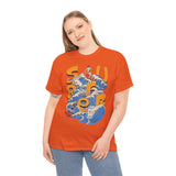 Surfer Wave Unisex Heavy Cotton Tee, Beach Vibes Shirt, Cool Gift for Surfers, Summer Style, Ocean Lover Tee, Fun Casual Wear