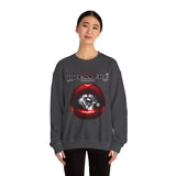 Crewneck Sweatshirt — 'Pressure' Red Lips Diamond Graphic