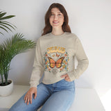 Butterfly Jesus Sweatshirt - Cozy Biblical Crewneck, Faith-Inspired Gift, Spiritual Apparel, Religious Fashion, Perfect for Everyday Use
