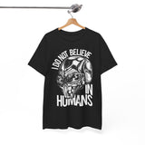 Alien Graphic Tee — "I Do Not Believe In Humans" Sci‑Fi Skull T-Shirt