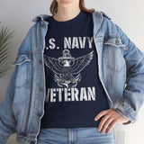 U.S. Navy Veteran T-Shirt – Distressed Eagle Anchor Military Tee