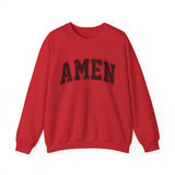 Amen Crewneck Sweatshirt — Vintage Distressed Faith Pullover